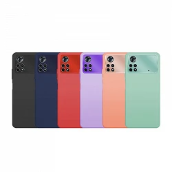 Funda Premium de Silicona para Xiaomi Pocophone X4 Pro 5G Borde Camara Aluminio 6 Color