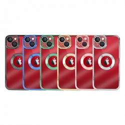 Case iPhone 13 silicone Transparent chrome plated Camera Cover 3D 6-Colors