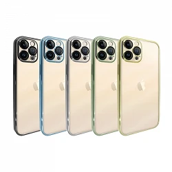 Case Hard Plexiglas edge chrome plated for iPhone 13 Pro 5-Colors