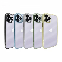 Case Hard Plexiglas edge chrome plated for iPhone 12 Pro 5-Colors