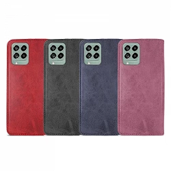 Case with card holder Samsung Galaxy M53 leatherette - 4 Colors