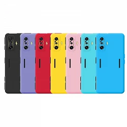 Case silicone smooth Pocophone F4 GT with camera 3D - 7 Colors