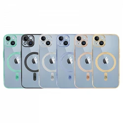 Coque en silicone chromé Magsafe pour iPhone 14 6 couleurs
