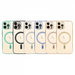 Coque en silicone chromé Magsafe pour iPhone 12 Pro 6 couleurs