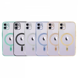 Case silicone Magsafe silicone chrome for iPhone 12 6-Colors