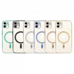 Funda Silicona Magsafe Silicona Cromada para iPhone 11 6-Colores