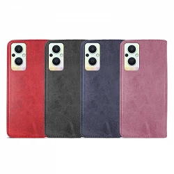 Case with card holder Oppo Reno 8 Lite leatherette - 4 Colors