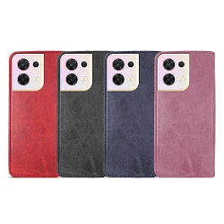 Case with card holder Oppo Reno 8 Pro leatherette - 4 Colors