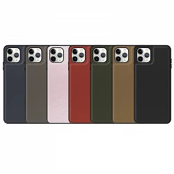 Funda Antigolpe de Piel Magsafe para iPhone 11 Pro 7-Colores