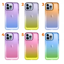 Case Space Case degraded with Camera Cover de Colors for iPhone 13 Pro Max