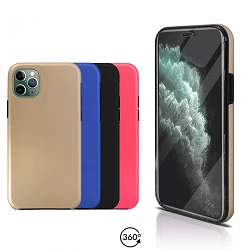 Case double iPhone 11 Pro Max silicone front and rear 360 - 4 Colors
