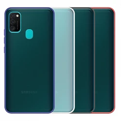 Coque Gel Samsung Galaxy M30S/M21 Fumée avec bordure colorée