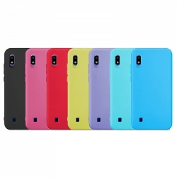 Case silicone smooth Samsung A10s with camera 3D - 7 Colors