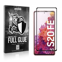 tempered glass Full Glue 5D Samsung Galaxy S22 Plus display protector edge Black