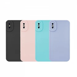 Case silicone iPhone X/XS with camera 4D - 4 Colors