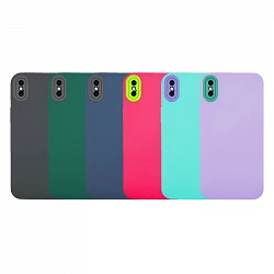 Funda Silicona iPhone Xs Max con Cámara 5D - 4 Colores