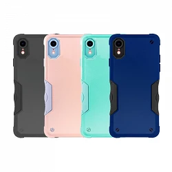 Coque iPhone XR antichoc avec bordure colorée - 4 Couleurs