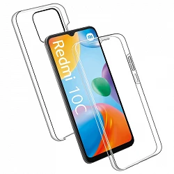 Xiaomi Redmi Double Case 10C Transparent Silicone Delantera et Trasera
