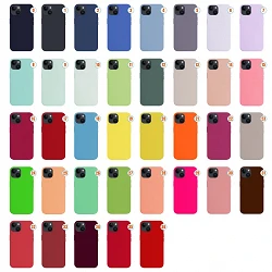 Case silicone liquid effect leather iPhone 14 Plus available in 36 Colors