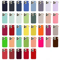 Case silicone liquid effect leather iPhone 14 Pro available in 17 Colors