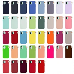 Case silicone liquid effect leather iPhone 12 Pro available in 36 Colors