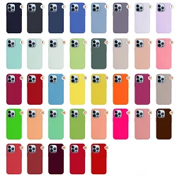 Case silicone liquid effect leather iPhone 12 Pro Max available in 36 Colors