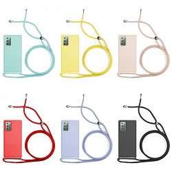Case smooth with Lanyard Samsung Galaxy Note 20 5-Colors