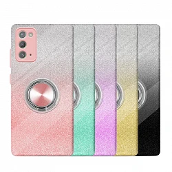 Case silicone Sparkly Samsung Galaxy Note 20with Magnet and Ring Support 360º 5 Colors