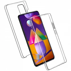 Case double Samsung Galaxy M31S silicone Transparent front and rear