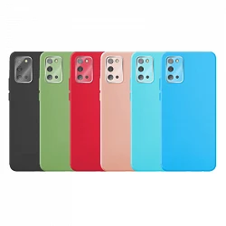 Case silicone smooth Samsung Galaxy A02S with Protector Camera 3D - 7 Colors