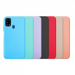 Case silicone smooth Samsung Galaxy M31 available in 7 Colors