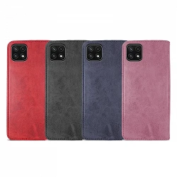 Case with card holder Samsung Galaxy A22 5G leatherette - 4 Colors