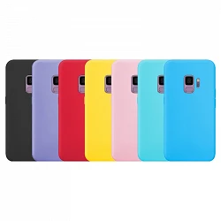 Case silicone smooth Samsung Galaxy S9 with Camera 3D - 7 Colors