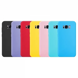 Case silicone smooth Samsung Galaxy S8 Plus with Camera 3D - 7 Colors