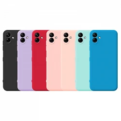 Case silicone smooth Samsung Galaxy A04 with camera 3D - 7 Colors