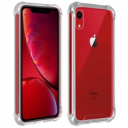 Case anti-blow iPhone Xr Gel Transparent with reinforced corners