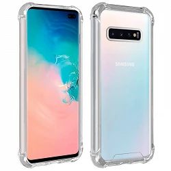 Case anti-blow Samsung Galaxy S10 Plus Gel Transparent with reinforced corners