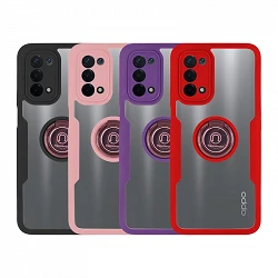 Case double with Magnet y Anilla Oppo A74 4G silicone front and rear - 4 Colors