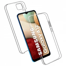 Case double Samsung Galaxy A12 5G silicone Transparent front and rear