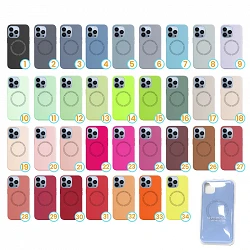 Case silicone Liquida con Magsafe for iPhone 14 Pro Max 34-Colors