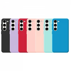 Case silicone soft Samsung S23 Plus with camera 3D - 7 Colors