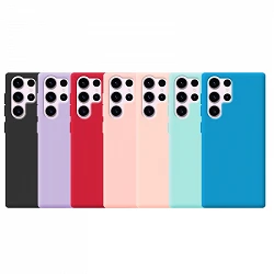 Case silicone soft Samsung S23 Ultra with camera 3D - 7 Colors