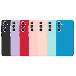 Case silicone soft Samsung A34-5G with camera 3D - 7 Colors