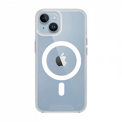 Funda transparente Space Case con MagSafe para iPhone 14