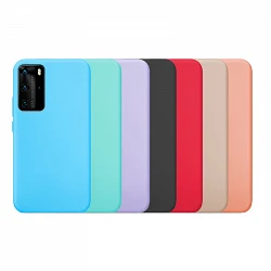 Case silicone smooth Huawei P40 Pro available in 8 Colors