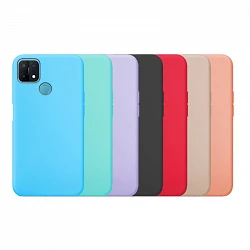 Case silicone smooth Oppo A15 available in 7 Colors