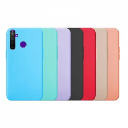 Case silicone smooth Realme 5 Pro available in 9 Colors