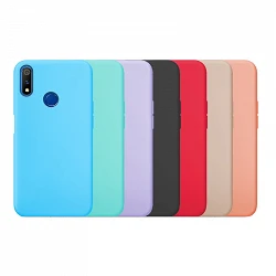 Case silicone smooth Realme 3 Pro available in 9 Colors