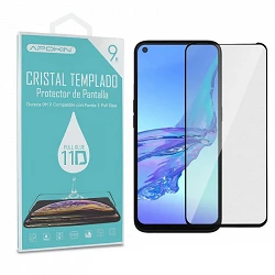 tempered glass Full Glue 11D Premium Oppo A53 display protector edge Black