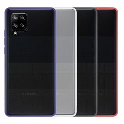 Coque Gel Samsung Galaxy A42 Smoke avec bordure colorée